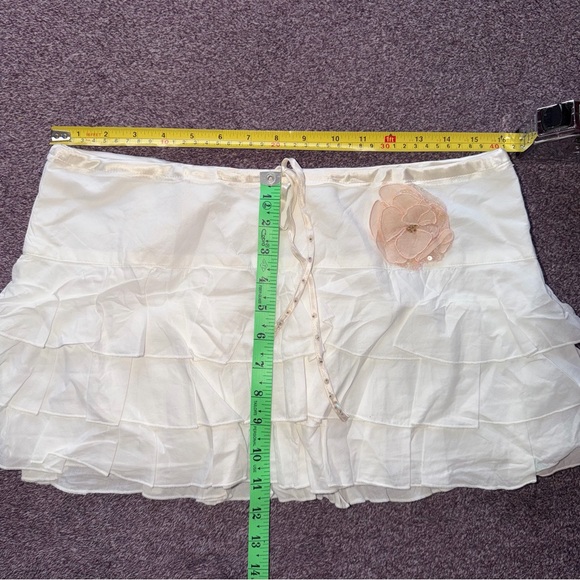 NWT! Vintage Y2K Abercrombie & Fitch 2000s Ruffle Mini Skirt - Picture 7 of 7